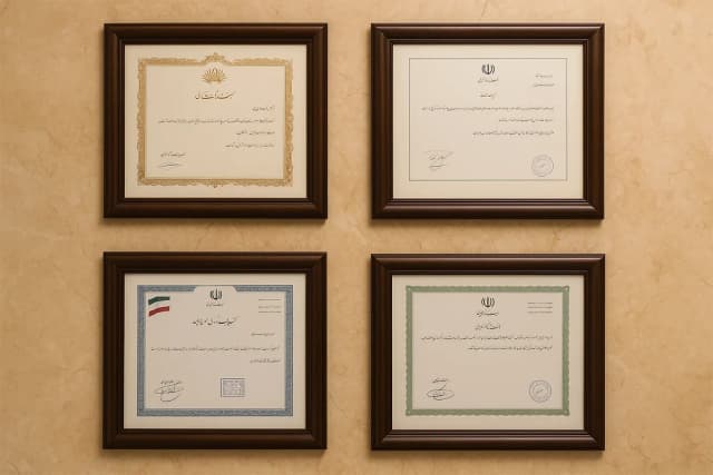 مجوز های کلینیک کاخ